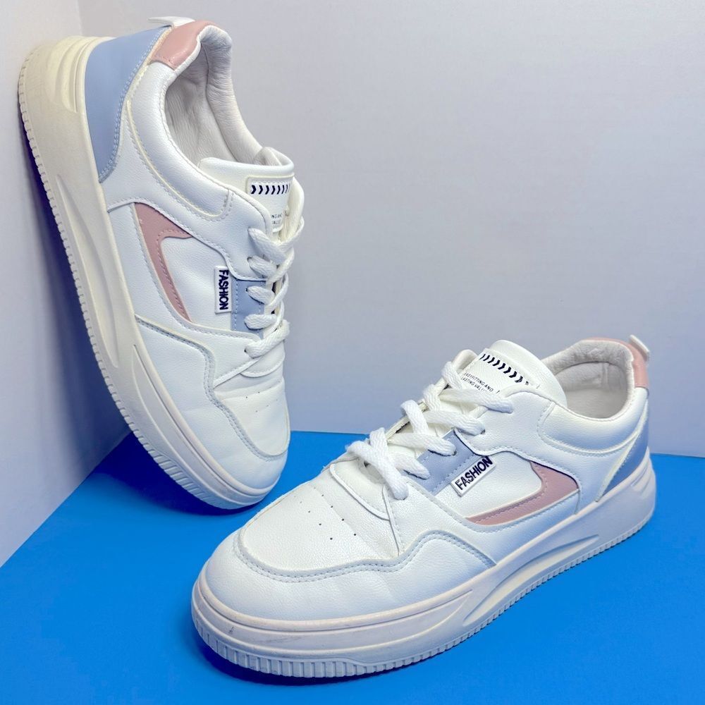Women's White Tennis Shoes Sneakers Comfortable Low Top Fashion Sneakers